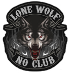 LONE WOLF NO CLUB 5 INCH PATCH