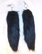 BLACK FOX TAIL KEY CHAINS - CLOSEOUT $ 2.00 EACH