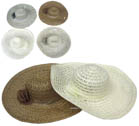 LADIES WIDE BRIM RIBBON HAT - * CLOSEOUT $ 2 EACH