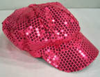 SEQUIN HOT PINK BASEBALL HAT