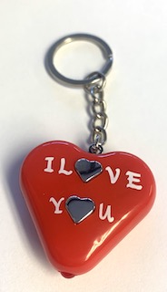 SHOCKING FLASHLIGHT HEART I LOVE YOU KEYCHAIN (PIECE)