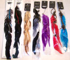 FEATHER HAIR EXTENSION CLIPS *- CLOSEOUT NOW 25 CENTS EA