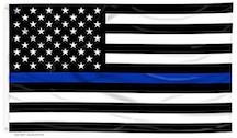 2 X 3 AMERICAN BLACK WHITE BLUE THIN LINE police FLAG