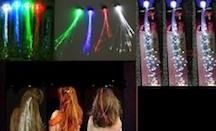 14'' LIGHT UP FLASHING FIBER OPTIC HAIR CLIP