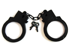 BLACK PLASTIC HANDCUFFS