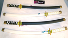 BLACK & WHITE PLASTIC NINJA SWORDS