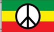 RASTA PEACE SIGN FLAG