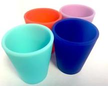 SILICONE DRINKING SHOT GLASSES ( ASST COLOR DOZEN)