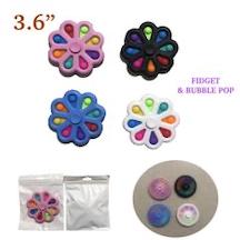 3.6 INCH RAINBOW FLOWER FIDGET & BUBBLE POP IT SILICONE TOY