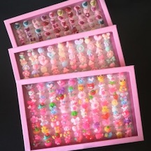 Cute Plastic Kids Finger Rings * 3 STYLES* (sold by the dozen)