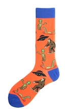 MYTHICAL CREATURE ORANGE Unisex Crew SOCKS (sold by the pair)