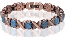 COPPER MAGNETIC TURQUOISE LINK BRACELET style #TQ/XO
