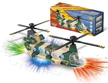 LIGHT UP BUMP & GO MILITARY CHINOOK HELICOPTER (sold by the piece