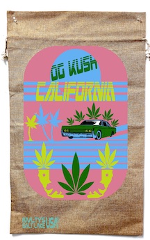 CALIFORNIA OG KUSH STRAIN MARIJUANA BURLAP BAG