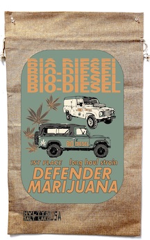BIO-DIESEL DEFENDER MARIJUANA BURLAP BAG