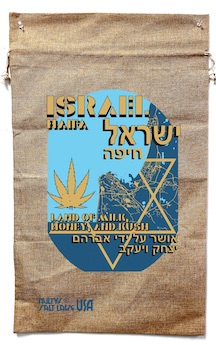 ISRAEL LAND OF KUSH MARIJUANA BURLAP BAG