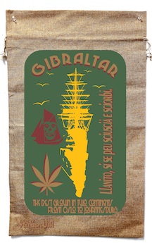 GIBRALTAR SHIP MARIJUANA BURLAP BAG