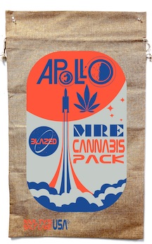 APOLLO SPACE MARIJUANA BURLAP BAG