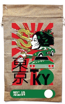 TOKYO SUN JAPAN BURLAP BAG