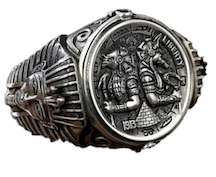 EGYPTIAN GODS METAL BIKER RING