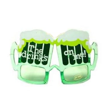 THE BEERS ON ME PARTY GLASSES *- CLOSEOUT NOW $ 1 EA