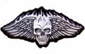 SKULL WINGS JUMBO PATCH 12 X 6 INCHES
