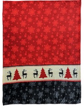 CHRISTMAS PRINT LARGE 50X60 IN PLUSH THROW BLANKET ( sold by the