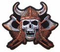 VIKING SKULL AXES JUMBO PATCH