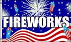 FIREWORKS USA FLAG