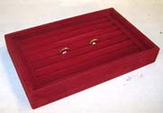 RED SMALL RING DISPLAY TRAY *- CLOSEOUT $ 3.50 EACH