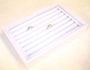 WHITE SMALL RING DISPLAY TRAY