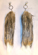 LIGHT BROWN WITH WHITE TIP FOX TAIL KEY CHAIN *- CLOSEOUT NOW $2