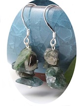 JASPER REAL STONE DANGLE EARRINGS (sold by the pair)