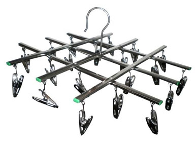 EXPANDABLE 20 CLIP HANGING DISPLAY RACK *- CLOSEOUT NOW $ 15 EA