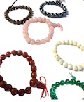 ASSORTED REAL STONE STRETCH BRACELETS ( dozen)