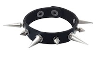 TWO SIZE SPIKE PUNK LEATHER BRACELETS (Sold by the piece)