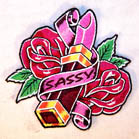 SASSY LIPSTICK ROSES PATCH