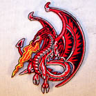 RED FLAME DRAGON PATCH