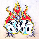 SPARKING FLAME DICE PATCH