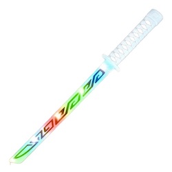 23'' WHITE RAINBOW LIGHT UP NINJA SWORD WITH SOUND