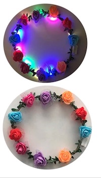 LIGHT UP FLASHING ROSE FLOWER CROWN