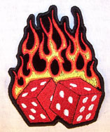 FLAMING DICE DELUXE PATCH