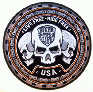 LARGE TRIO BIKER FOR LIFE DELUXE PATCH