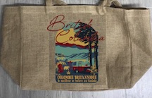 BRITISH COLUMBIA BC CANADA MARIJUANA BURLAP TOTE BAG