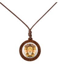 LION Necklace On Adjustable Wax Rope Necklace