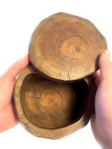 5 INCH TRUNK REAL WOOD ROUND BOX (sold by piece