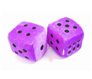 LARGE PURPLE PLUSH 3 INCH DICE