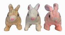 BATTERY OPERATED WALKING HOPPING BUNNIES WITH SOUND
