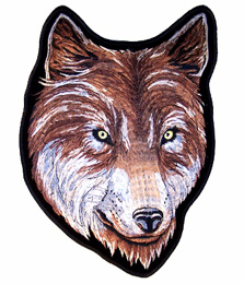 JUMBO WOLF HEAD PATCH