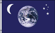 EARTH MOON STARS 3 X 5 FLAG